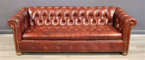 Vintage Chesterfield Leather Sofa / Bed