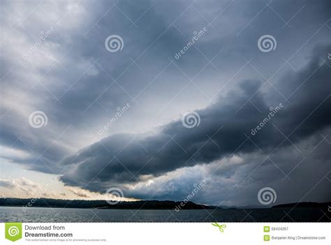 A Wall Cloud Hangs Ominously Under The Updraft Of A Tornadic Supercell