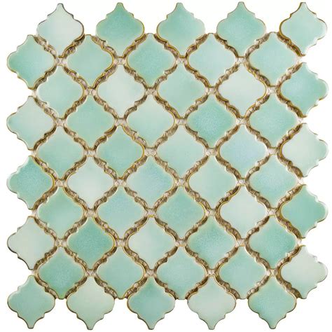 Merola Tile Hudson Tangier Mint Green 12 3/8-inch x 12 1/2-inch x 5mm ...