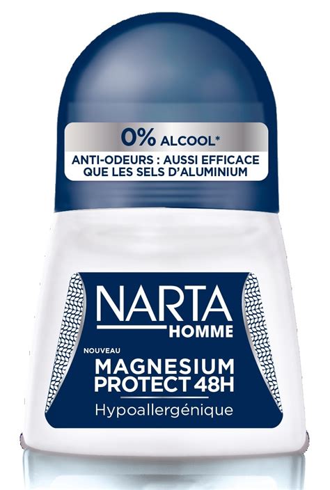 Déodorant bille Magnésium Protect 48H Hypoallergénique Homme Narta