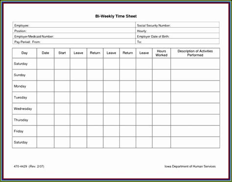 Free Timesheet Template Printable - Template 1 : Resume Examples # ...