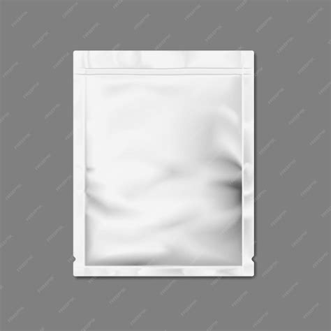 Premium Vector Blank White Sachet Packet With Tear Notches Vector Mockup Individual Plastic