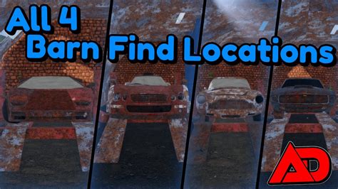 All 4 Barn Find Locations July 2023 Absolute Driving Roblox YouTube