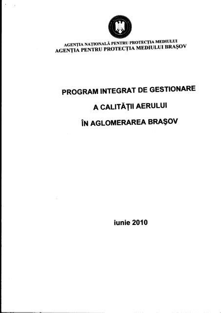 Program Integrat De Gestionare A Calitatii Aerului In Aglomerarea