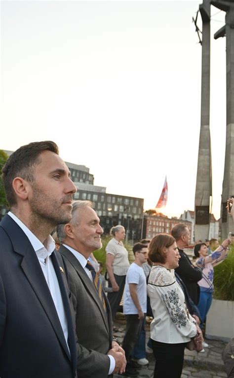 Prezydent Gdyni na obchodach Święta Niepodległości Ukrainy Gdynia