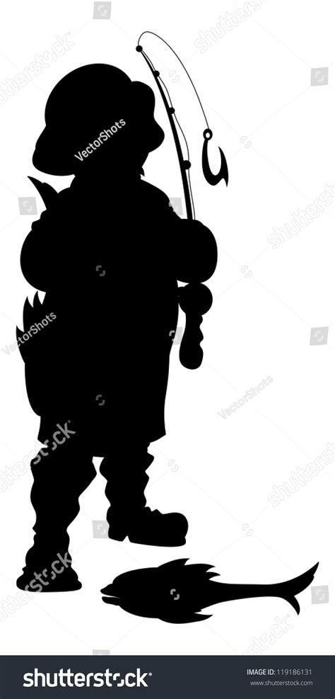 Fisherman Silhouette Vector Illustration Stock Vector (Royalty Free ...