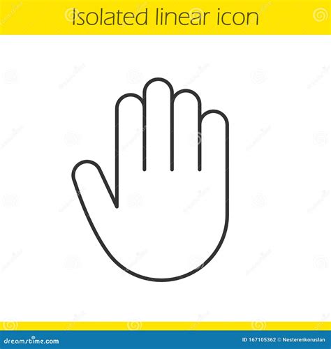 Palm Linear Icon Stock Vector Illustration Of Design