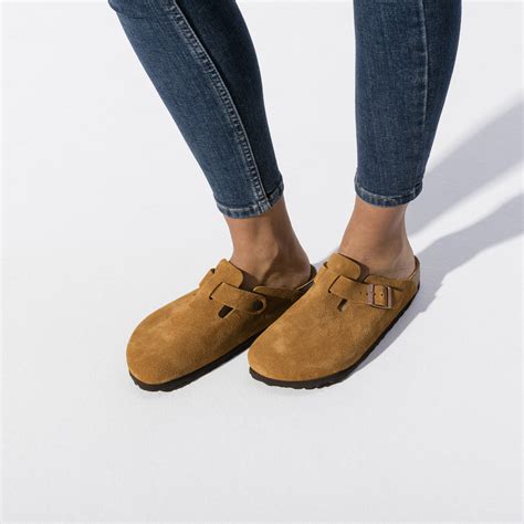 Boston Soft Footbed Suede Leather Mink Birkenstock