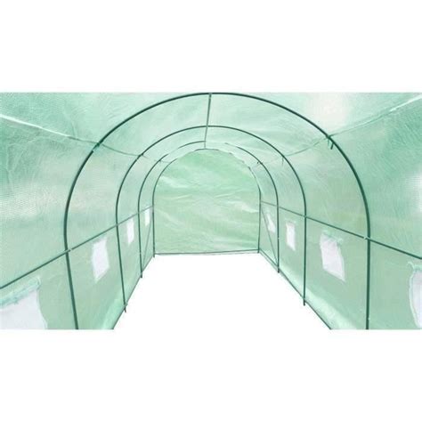 Serre de jardin tunnel 9m² Toile en polyéthylène 140g Tube acier