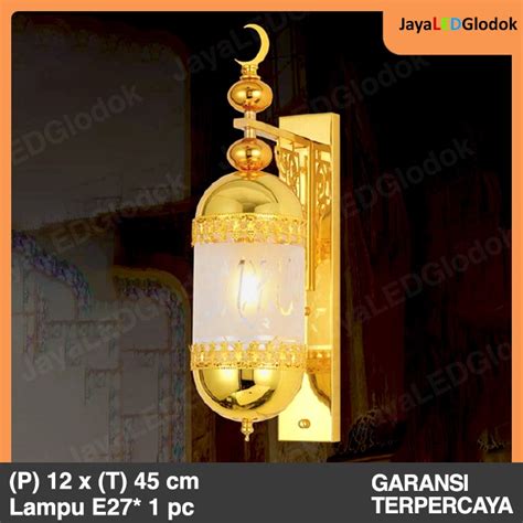 Jual Lampu Dinding Klasik Antik Maroko Masjid Musholla Emas Hias 689