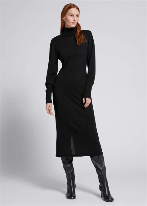 And Other Stories Fitted Wool Knit Midi Dress Shopstyle