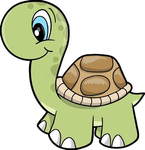 Cute Safari Turtle Vector Illustration Stock Vector Illustration Of