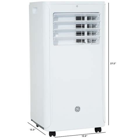 GE 6100-BTU DOE 115-Volt White Vented Portable Air Conditioner Cools ...