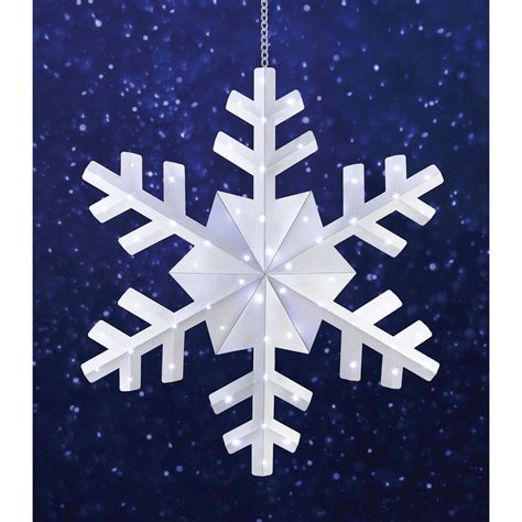 Best 15+ of Outdoor Hanging Snowflake Lights