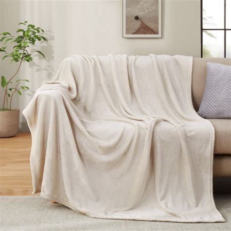 Ultra Soft Flannel Blanket Cozy Fleece Throw Queen King Sizes Machine