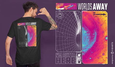 Designs De T Shirts PSD E Modelos De Mockup De Outta Space