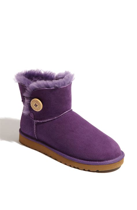 Ugg Mini Bailey Button Boot In Purple Lyst