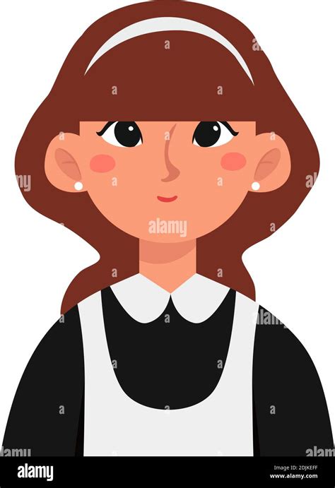 Isolated House Maid Woman Professions Jobs Icon Vector Stock Vector