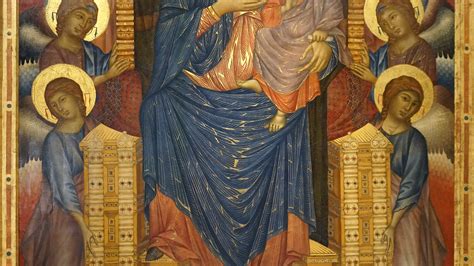 Cimabue Maestà Or Santa Trinita Madonna And Child Enthron Flickr