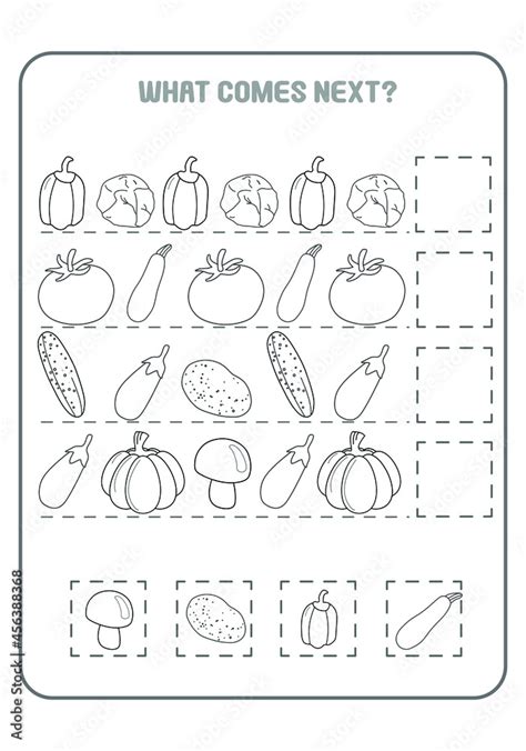 coloring pages vegetables worksheets printable education children ...