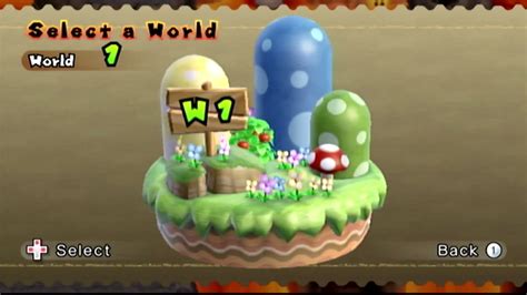 New Super Mario Bros Wii Power Up Panels World 1 Layouts YouTube