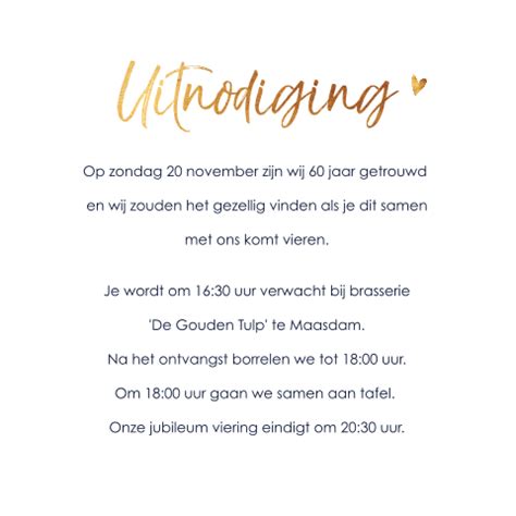 Uitnodiging Jaar Getrouwd Diamanten Huwelijk Actie Korting