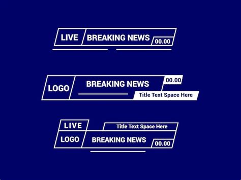 Premium Vector TV News Bars Set Vector Breaking News Lower Third