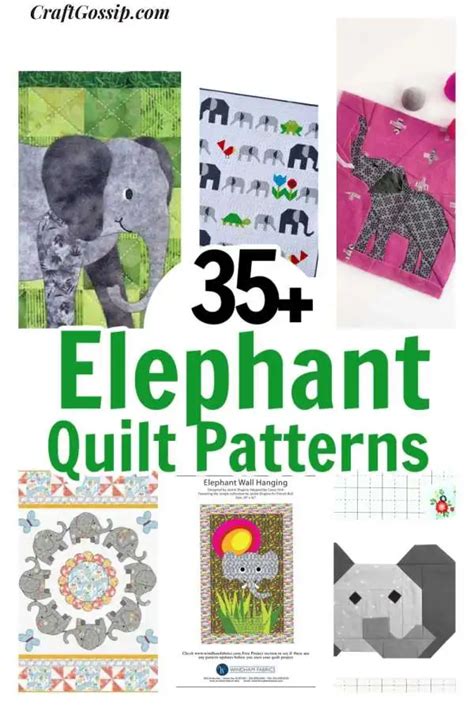 35 Elephant Themed Quilt Patterns In 2024 Elephant Quilt Elephant Quilts Pattern Elephant