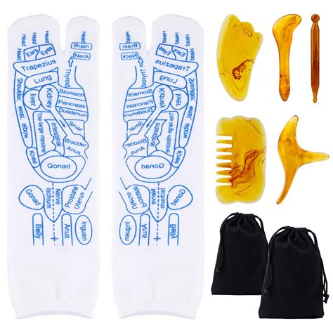 1 Pair of Reflexology Socks with Tools & Bags, Trigger Pressure Point
