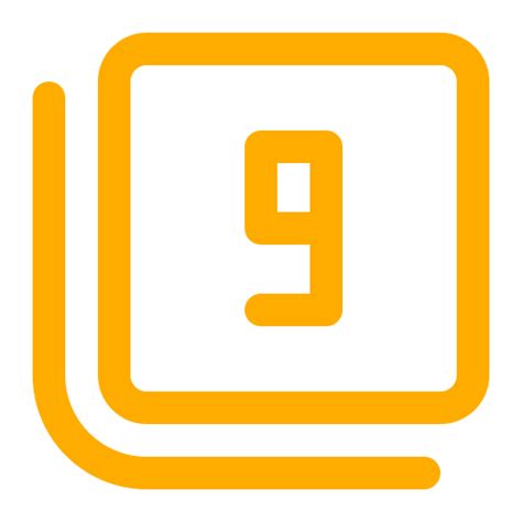 Number 9 Generic Color Outline Icon