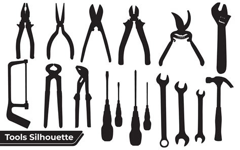 Collection Of Tools Silhouettes Graphic By Adopik · Creative Fabrica