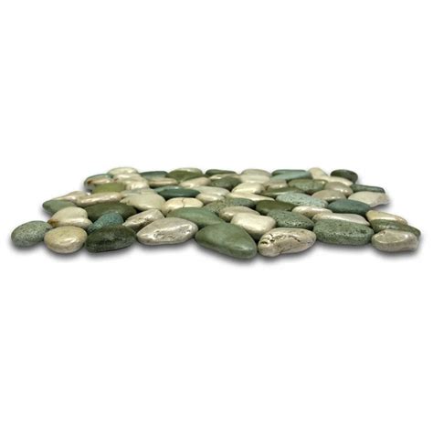 Buy Glazed Sea Green And White Pebble Tile Pebble Tile Shop