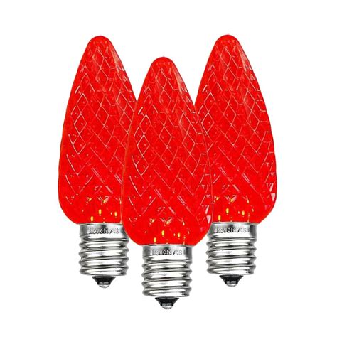 25 Pack C9 Led Outdoor Christmas Replacement Bulbs Red C9 E17 Base 1 Each Food 4 Less