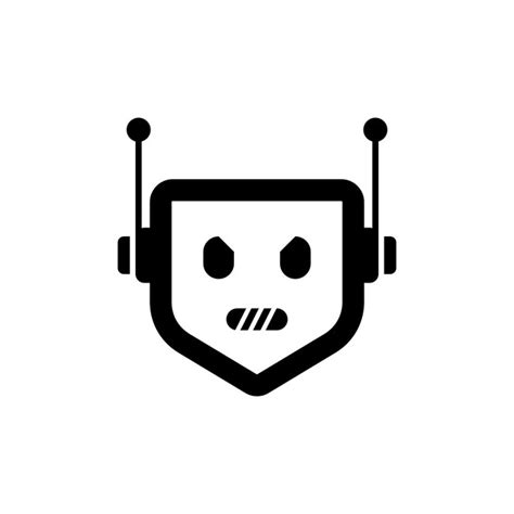 Symbol Logo Roboter Ai Einfacher Designvektor Premium Vektor