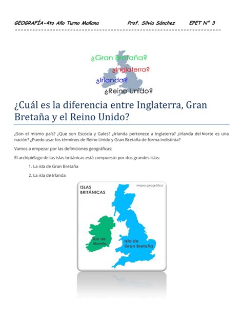 ¿cuál Es La Diferencia Entre Inglaterra Gran Bretaña Y El Reino