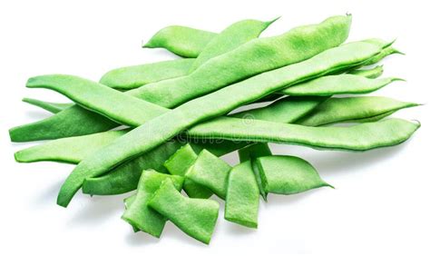 French Green Beans Isolated On White Background Green Beans Are Rich