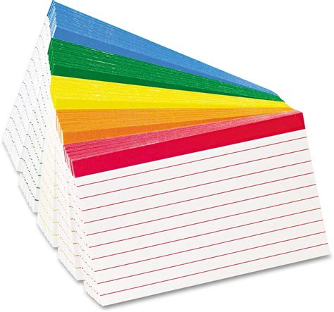 Oxford Esselte Color Coded Bar Ruling Index Cards Oxford Amazon Ca