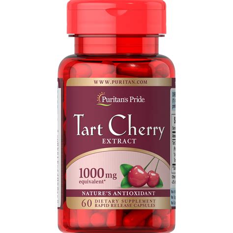 Puritan S Pride Tart Cherry Extract 1000 Mg 60 Capsules