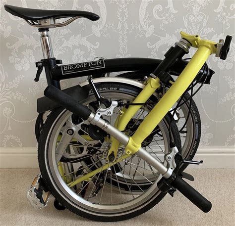 Brompton S L Folding Bike C Line Urban Equivalent In Black