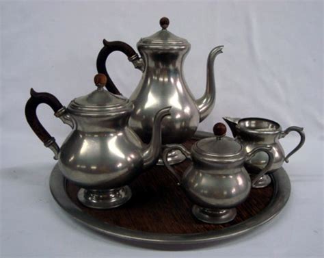 1940s Royal Holland Pewter Coffee Tea Service Set