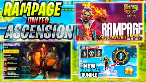 Rampage Ascension Event Free Fire I Rampage Bundle I New Legendary