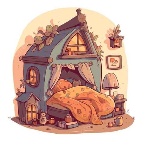 รปCosy Clipart Cute Room In A Cosy Cute House การตน เวกเตอร PNG