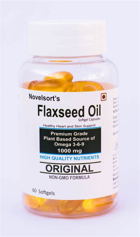 Flaxseed Oil Capsule 1000 Mg Flaxseed Oil Softgel Capsule Latest