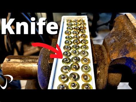 Next Level Ball Bearing Washer Damascus Knife Canister Damascus Youtube