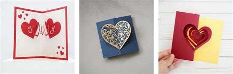 Pop Up Heart Cards With Free Templates