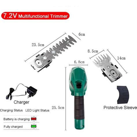 Taille Haie Et Cisaille Gazon Sans Fil En Avec Batterie Lithium