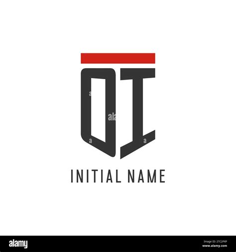 OI Initial Esport Logo With Simple Shield Design Style Vector Graphic