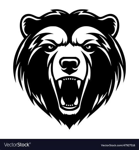 Bear head logo Royalty Free Vector Image - VectorStock