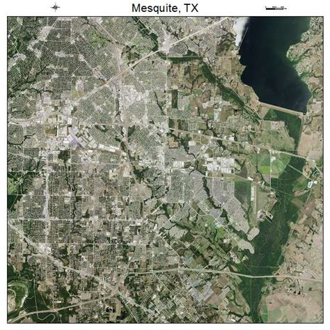 Aerial Photography Map of Mesquite, TX Texas