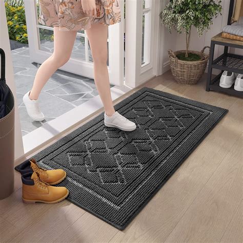 Color G Washable Door Mats Indoor Front Door Mat Inside Non Slip Dirt